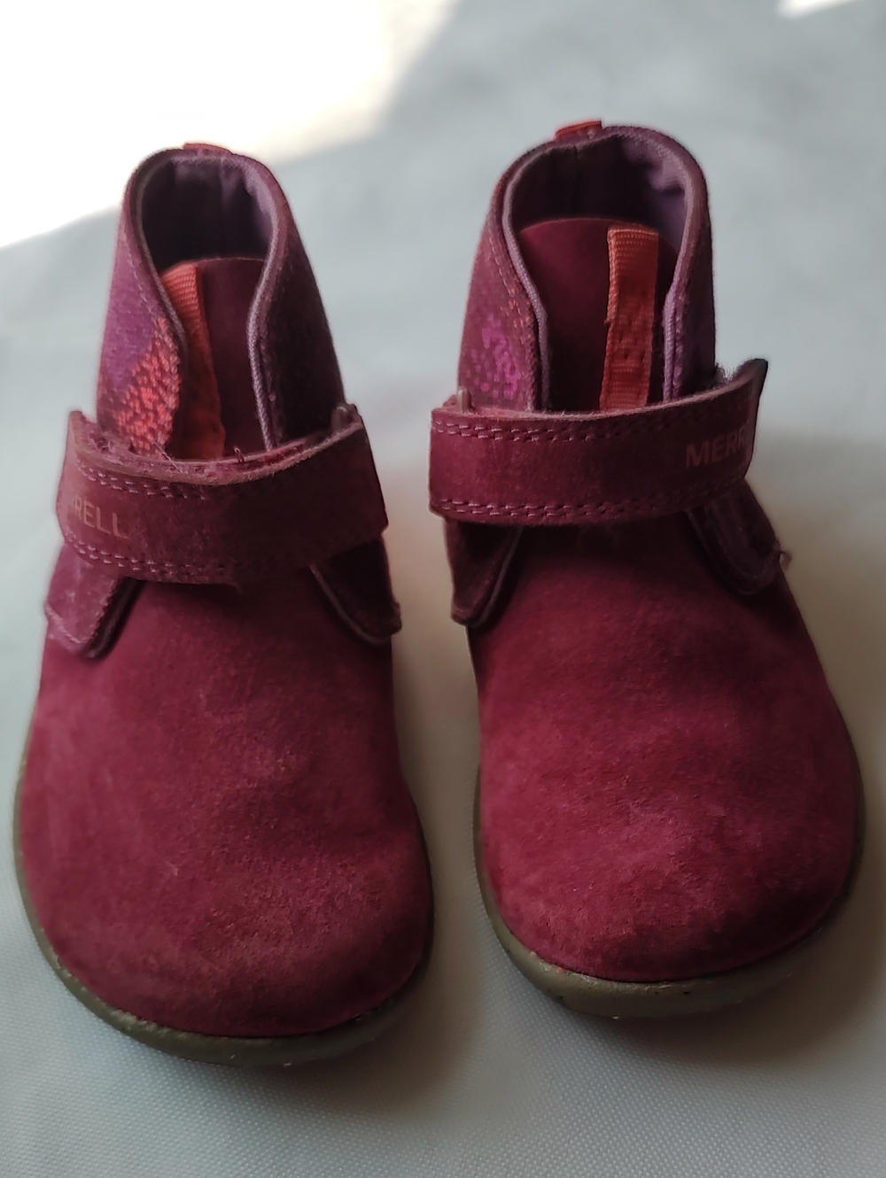 Merrell Kids Burgundy Suede Strap Boots